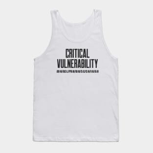 Cybersecurity Critical Vulnerability CVSS Score Vector Tank Top